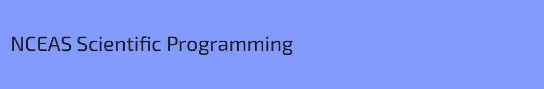 NCEAS Scientific Programming